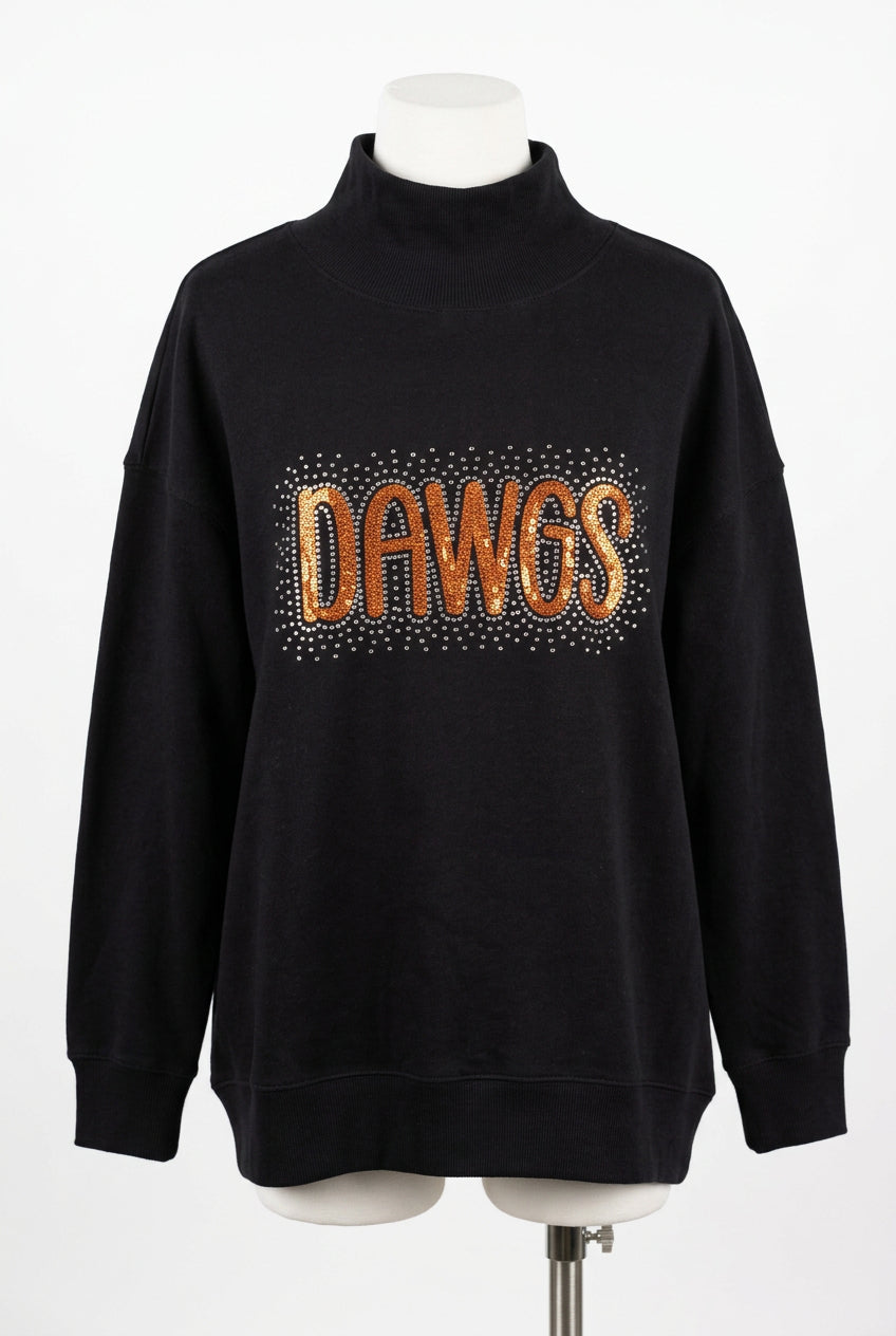 Rhinestone Dawgs Tunic mockneck