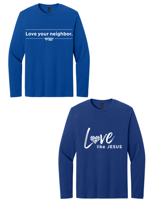 LONG SLEEVE TSHIRT DESIGNS 1,2,3: 2 COLOR OPTIONS AVAILABLE ADULT ONLY
