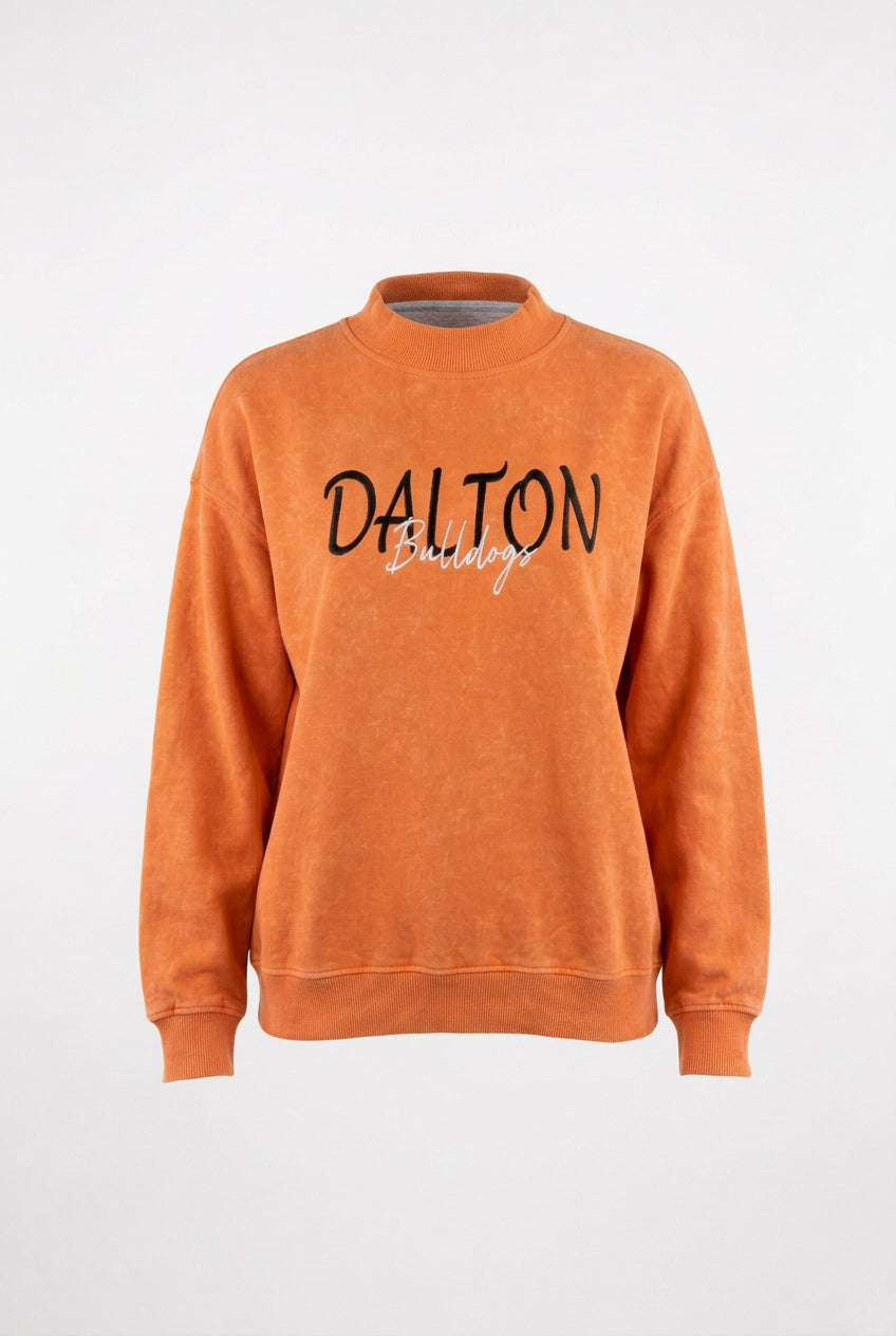 Vintage Distress Orange mockneck