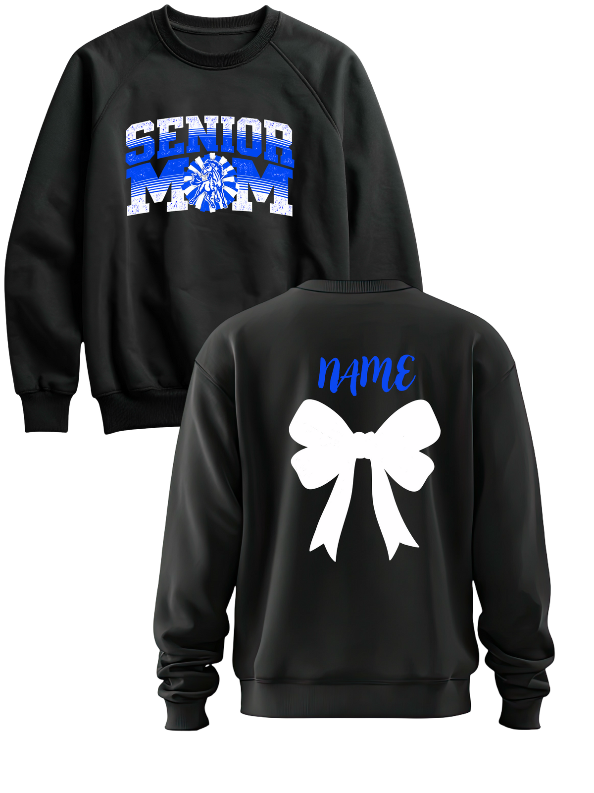 Senior Mom Design GLITTER - Crew