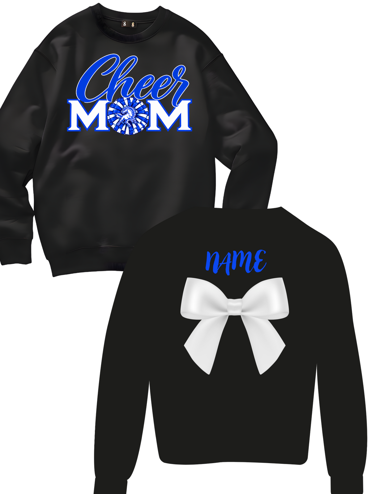Cheer Mom Design GLITTER - Crew