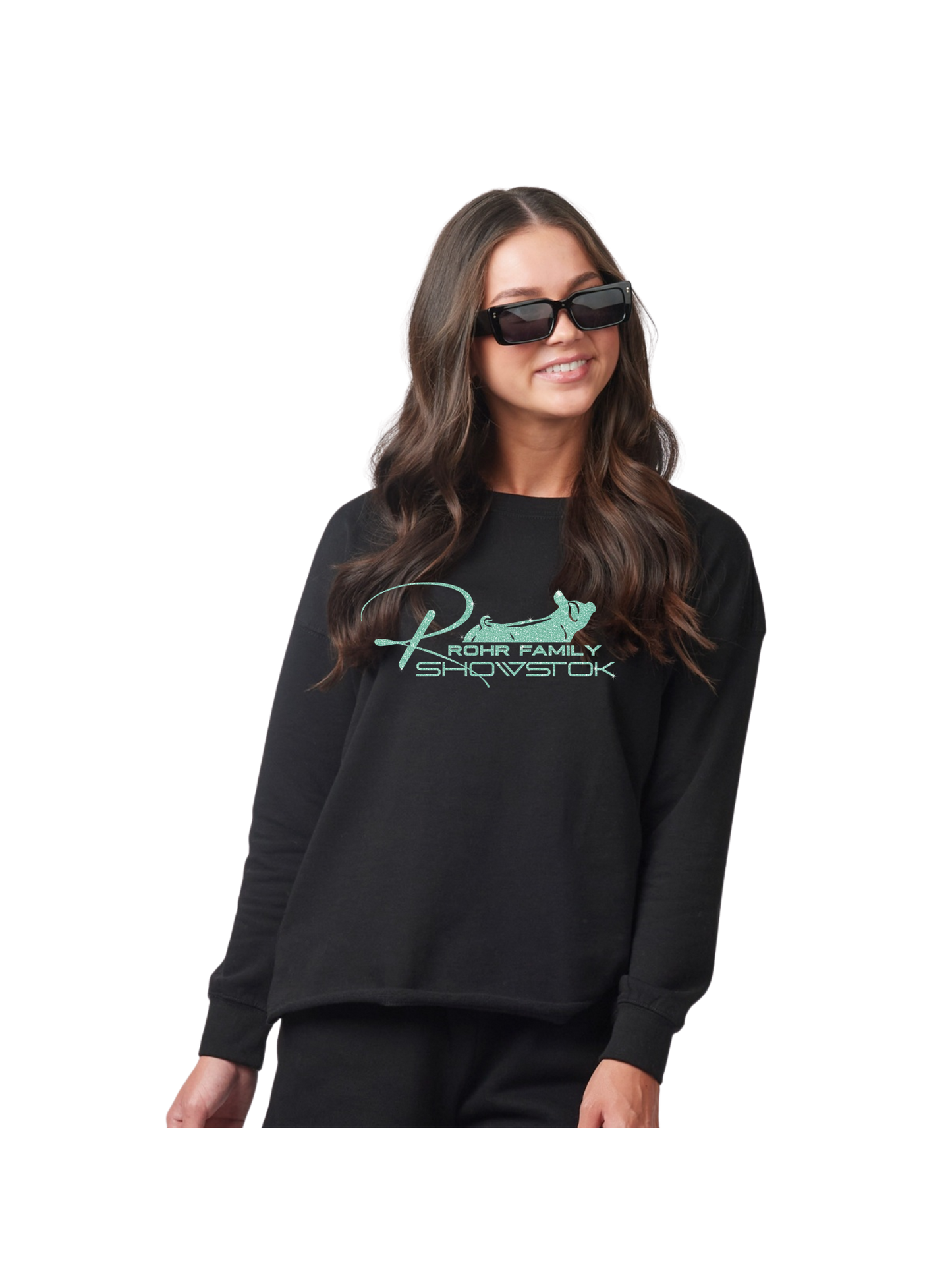 Ladies Drop Shoulder Beach Fleece Crew
