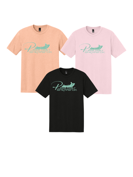 Adult District® Perfect Tri® Tee - Teal Sparkle Design