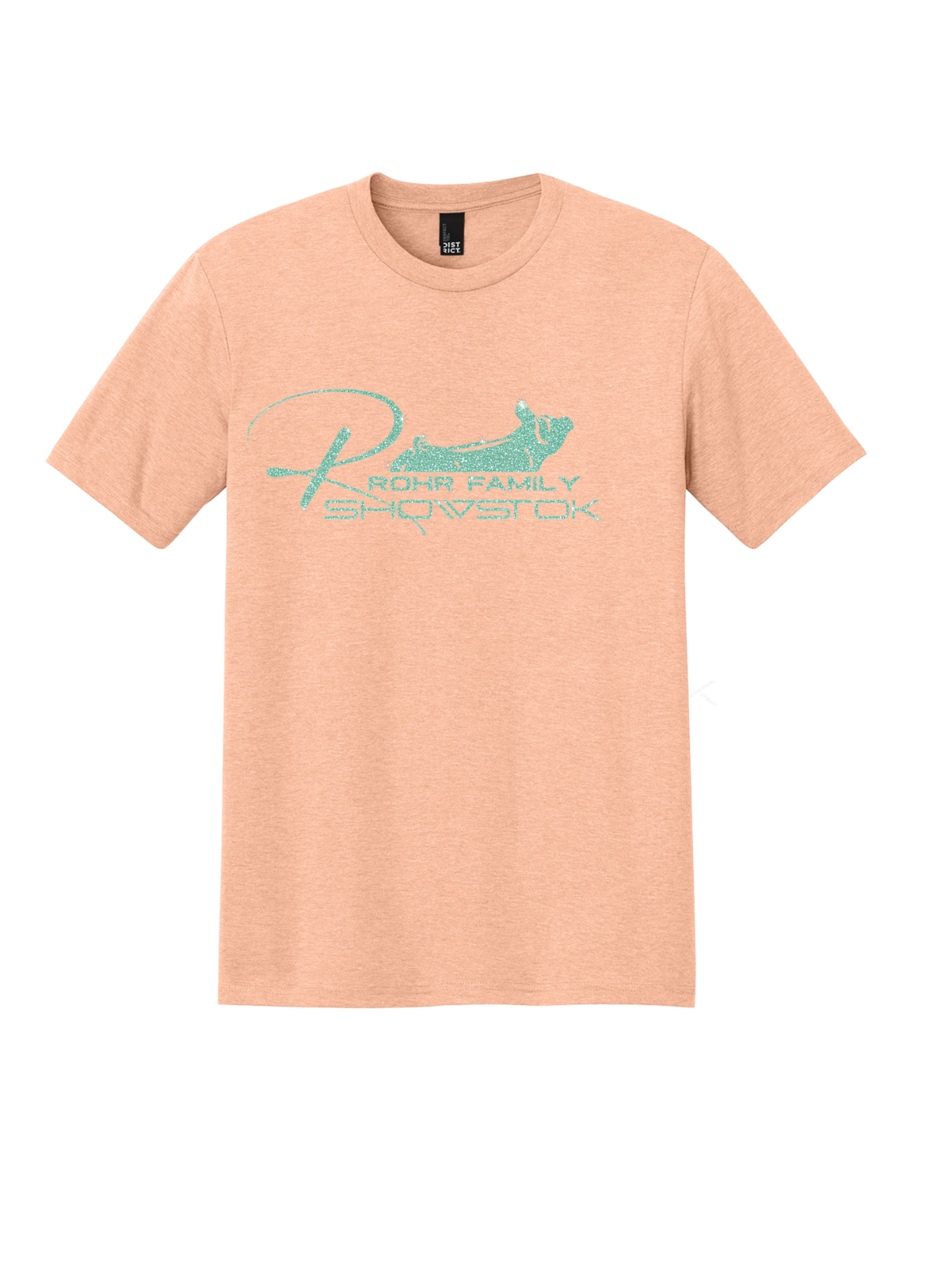 Adult District® Perfect Tri® Tee - Teal Sparkle Design