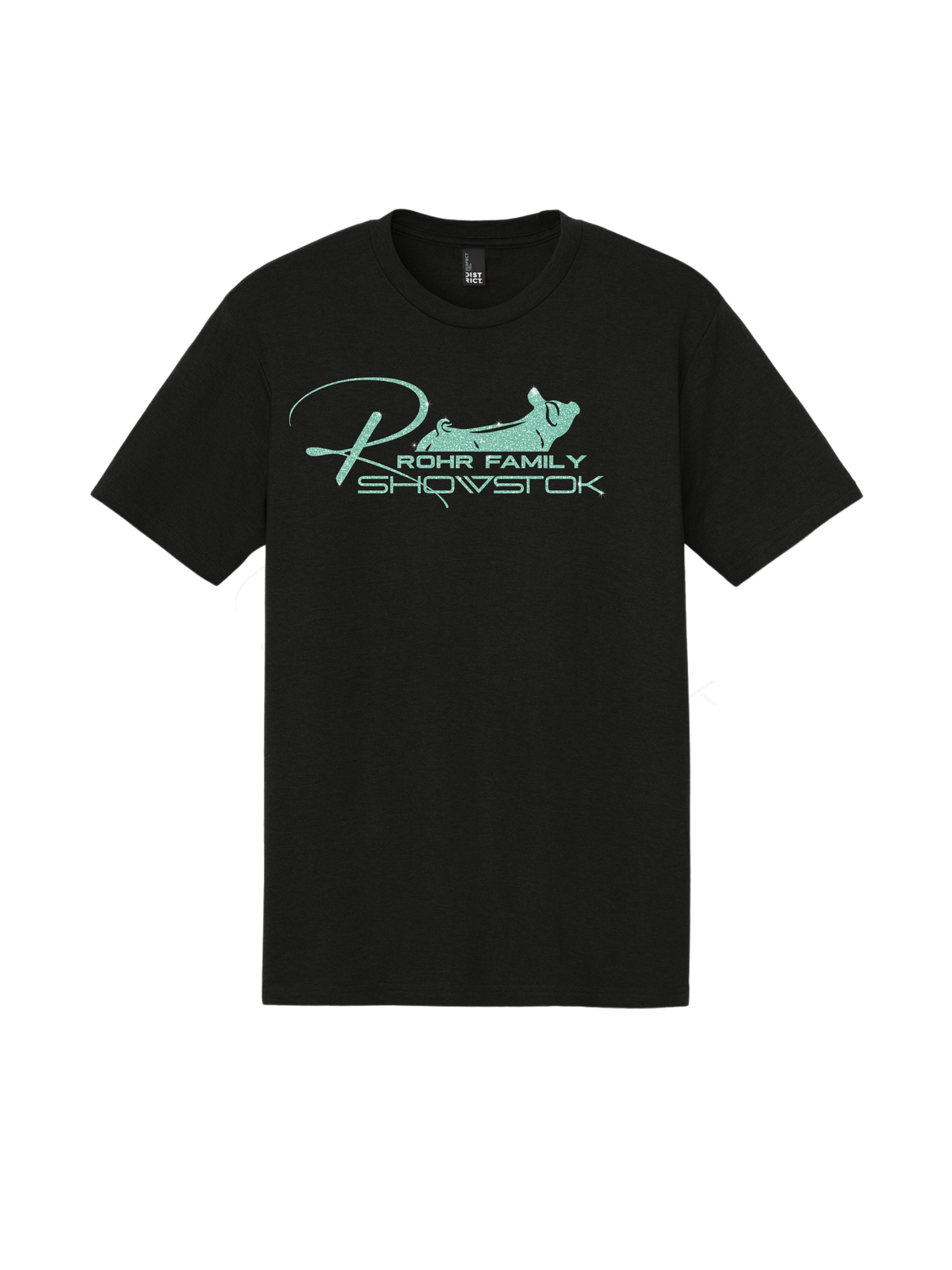 Adult District® Perfect Tri® Tee - Teal Sparkle Design