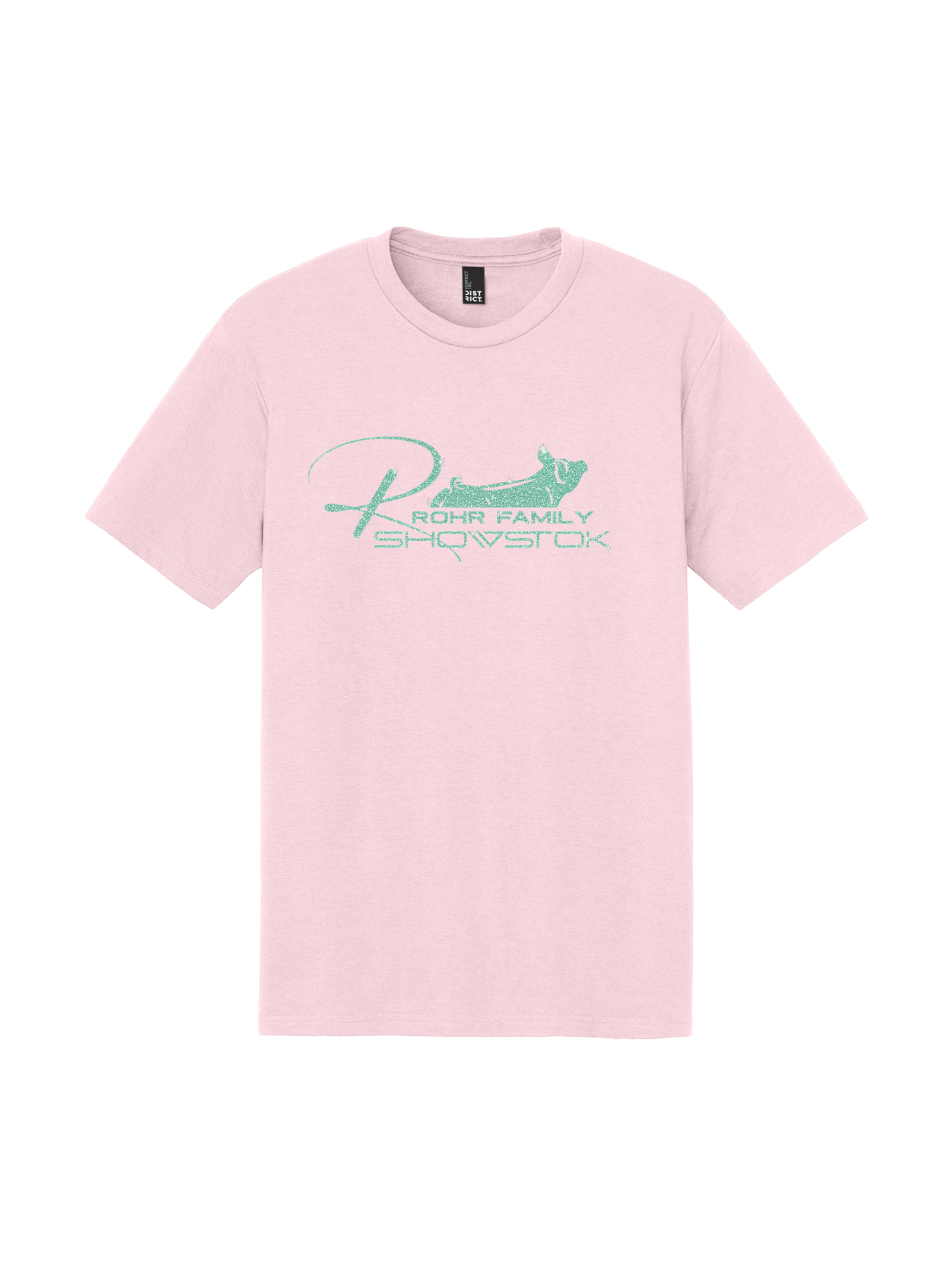 Adult District® Perfect Tri® Tee - Teal Sparkle Design