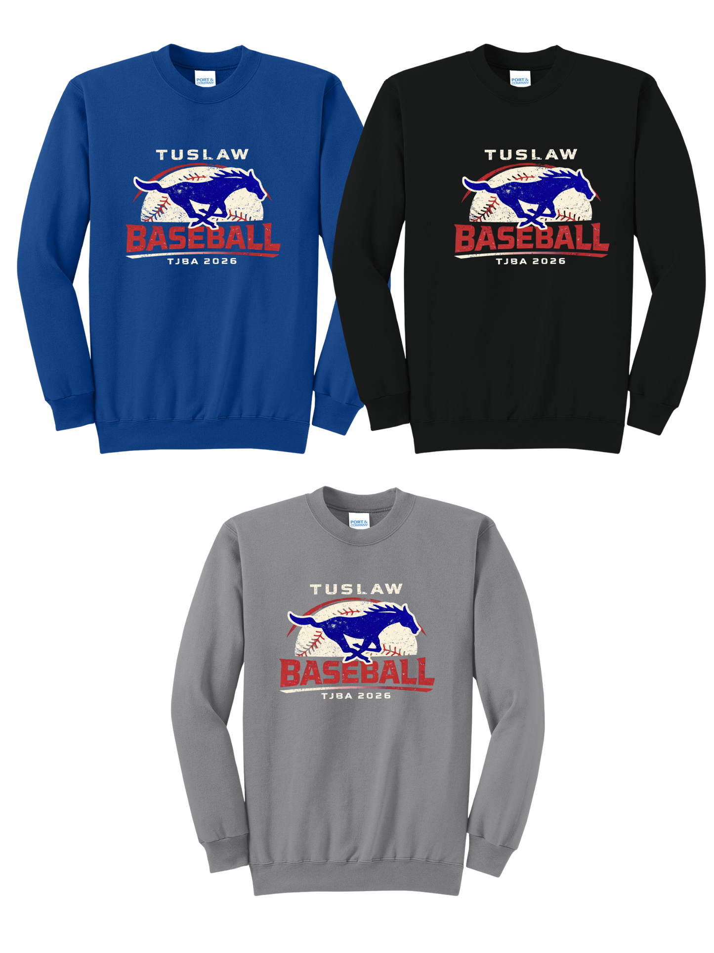 Port & Co™ Core Fleece Crewneck Sweatshirt Youth & Adult