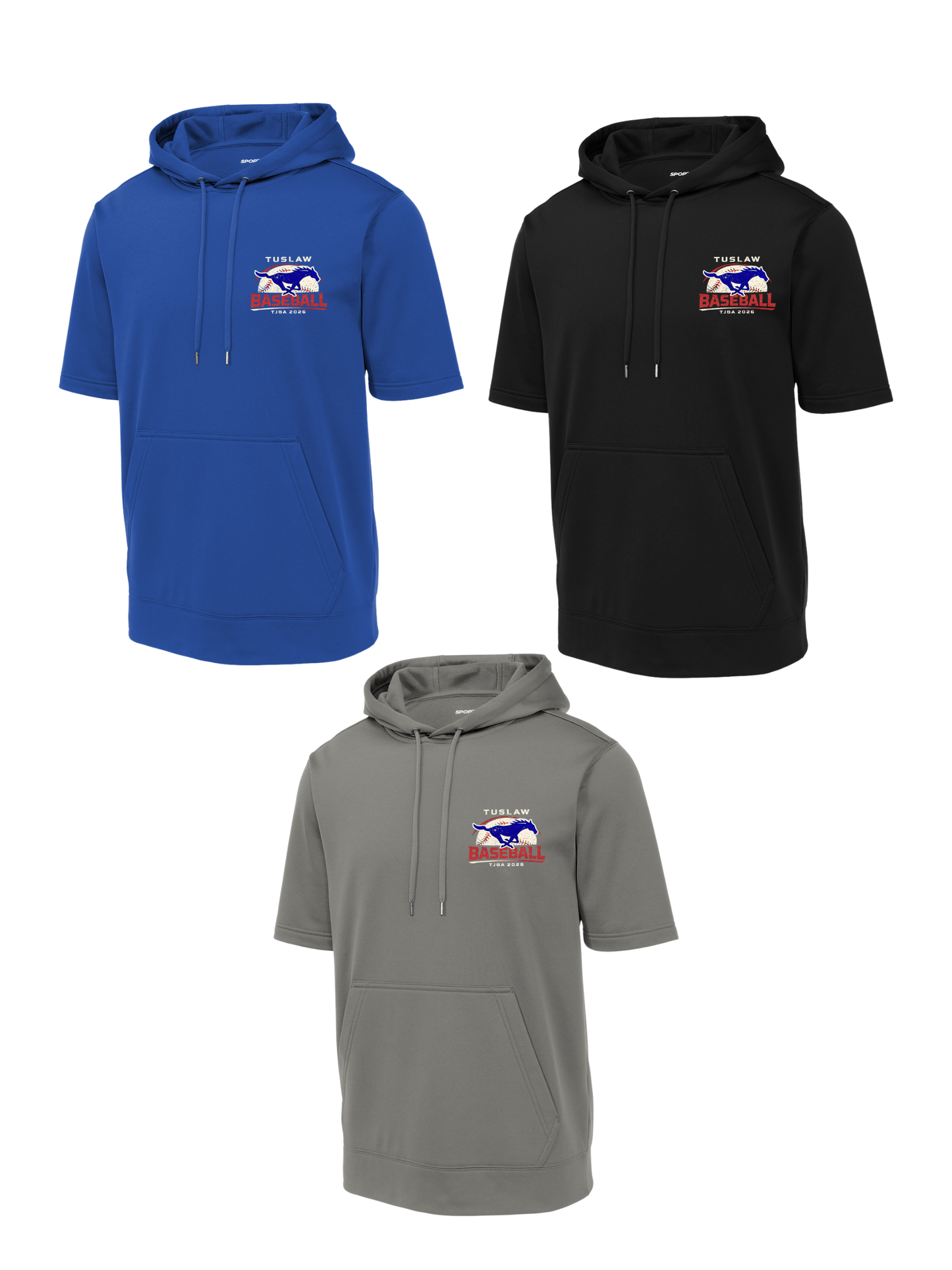 Sport-Tek ® Sport-Wick ® Fleece Short Sleeve Hooded Pullover