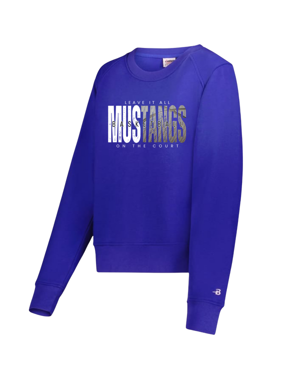 LADIES ATHLETIC FLEECE CROP CREW