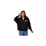 Ladies Boxy Quarter Zip Hood