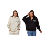 Ladies Boxy Quarter Zip Hood