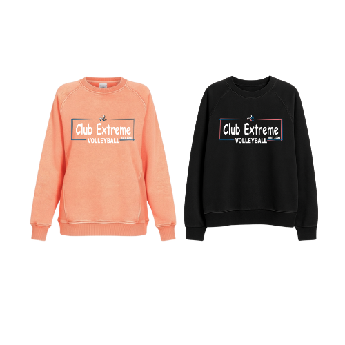 Acid washed fleece sweatshirts side rib Adult