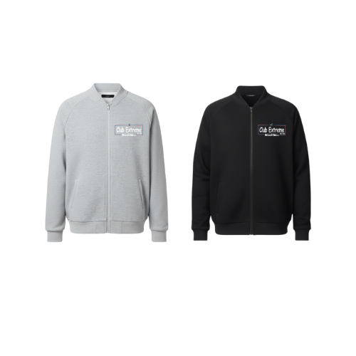 Adult Full Zip Fleece Bomber Jacket Embroidered on left chest