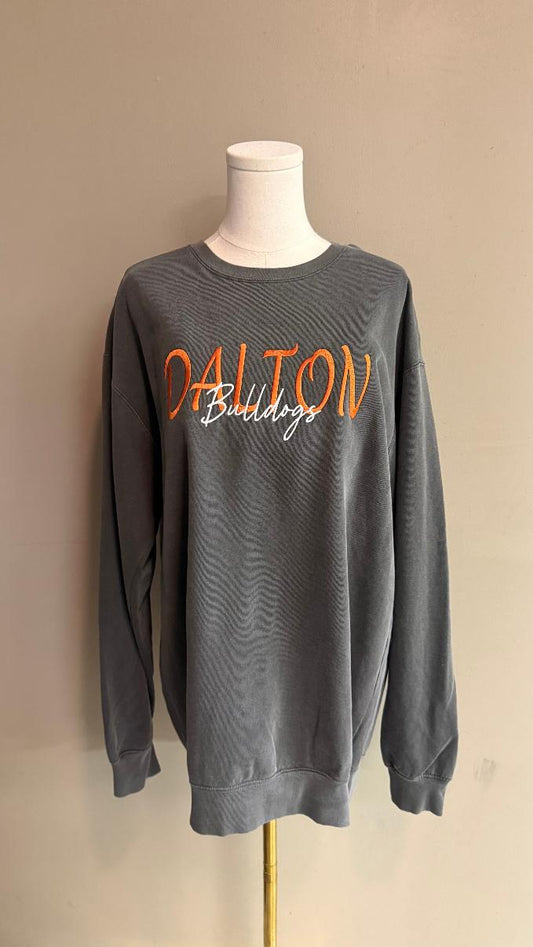 Embroidery - Dalton Bulldogs Comfort colors Crew