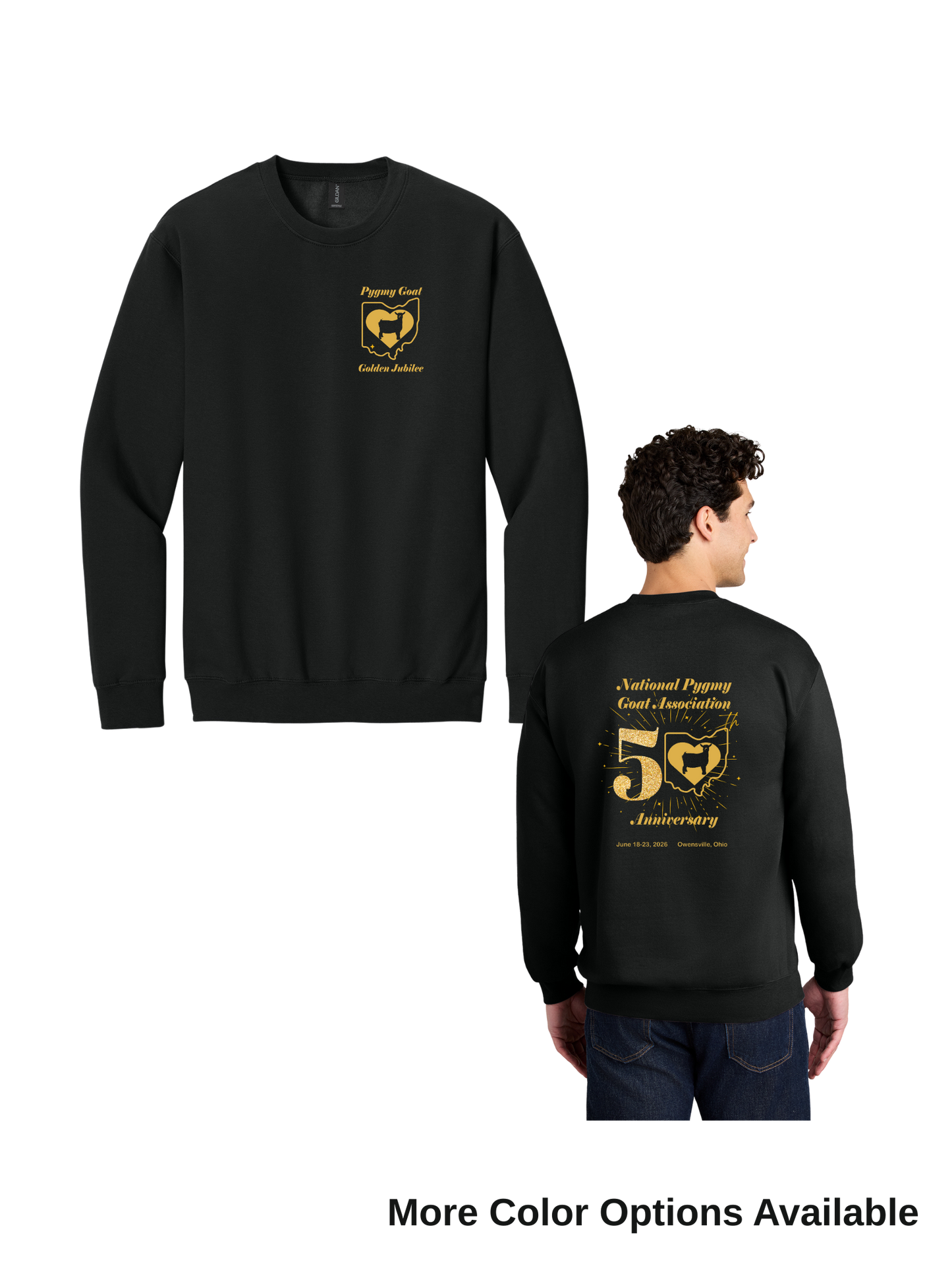 Gildan  Crew Youth and Adult Front and Back Design