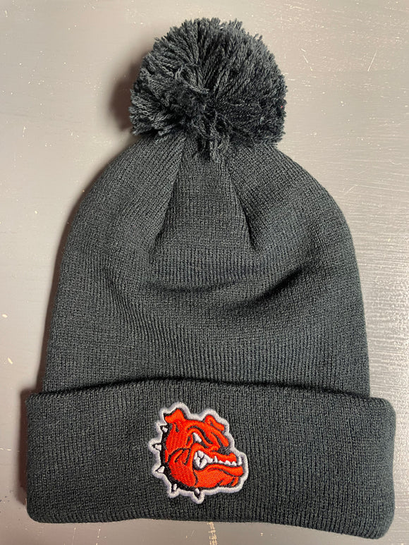 Winter Stocking Cap with Embroidered Bulldog